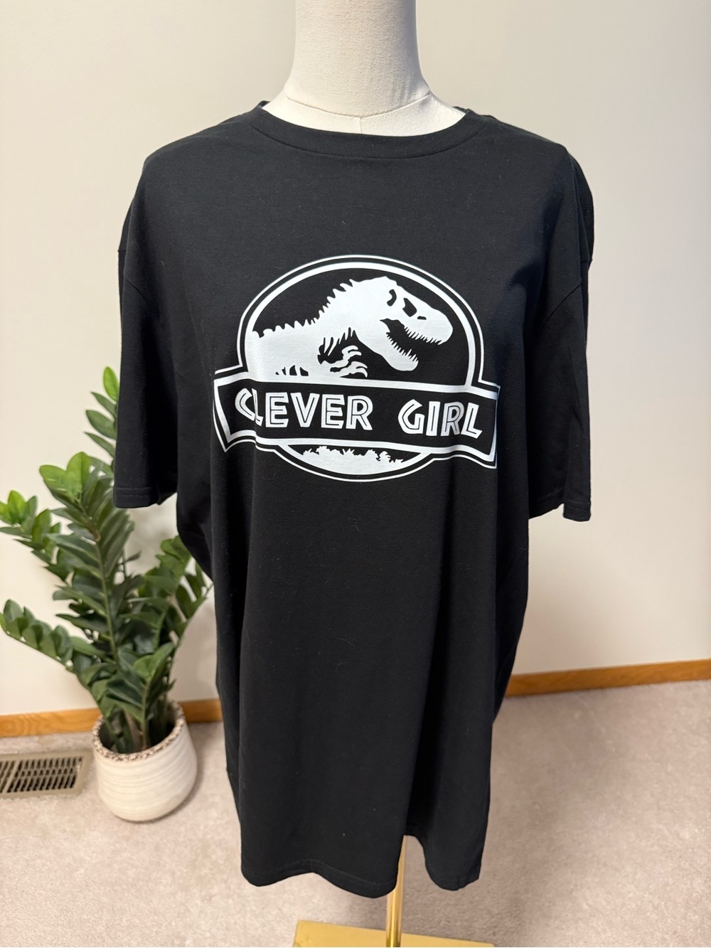 Clever Girl Jurassic Park Black Graphic Tee BN